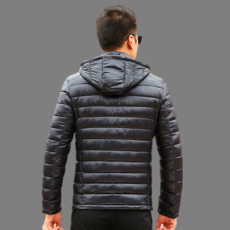 Cross-Border Men's Cotton Padded Clothing Lightweight down Cotton Jacket 2022 New Cotton Clothing Fashionable Simple Casual down Jacket