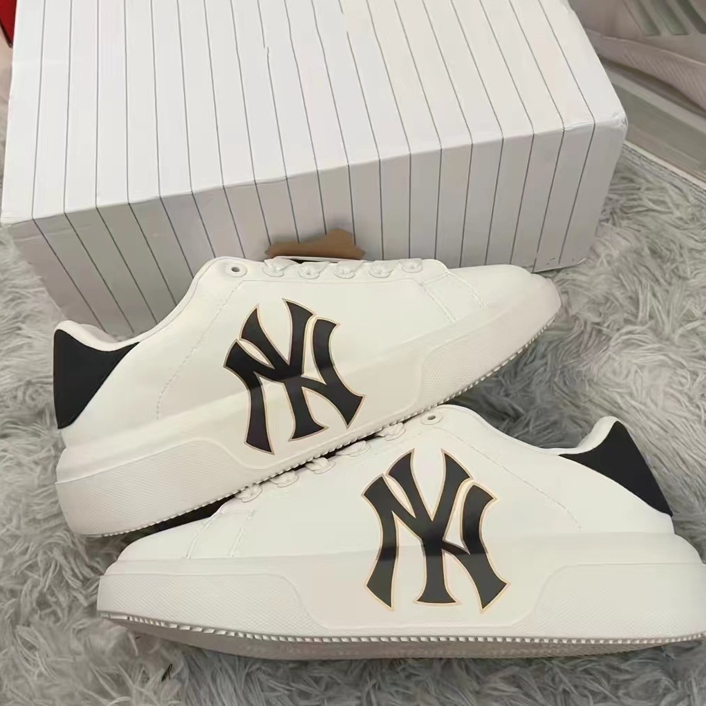 莆田厂家韩国mlb小白鞋厚底ny大标男女鞋增高麦昆同款运动休闲板