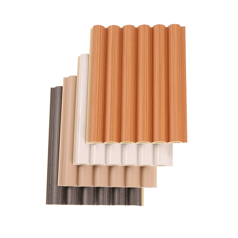 Bamboo Fiber Semicircle Grating Plate Ecological Wood Wall Panel Wainscot Background Wall Ceiling Factory Supply Wave Board