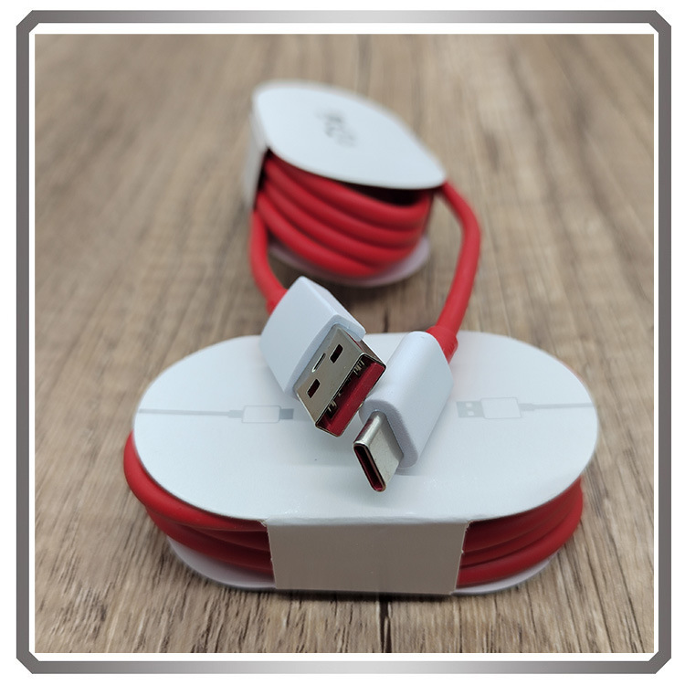 适用于一加手机数据线type-c充电线7pro 6t 7t 8t 9r红色4a闪充线