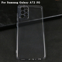 适用于三星 Galaxy A72 5G全透明防水纹TPU手机壳彩绘皮套素材壳