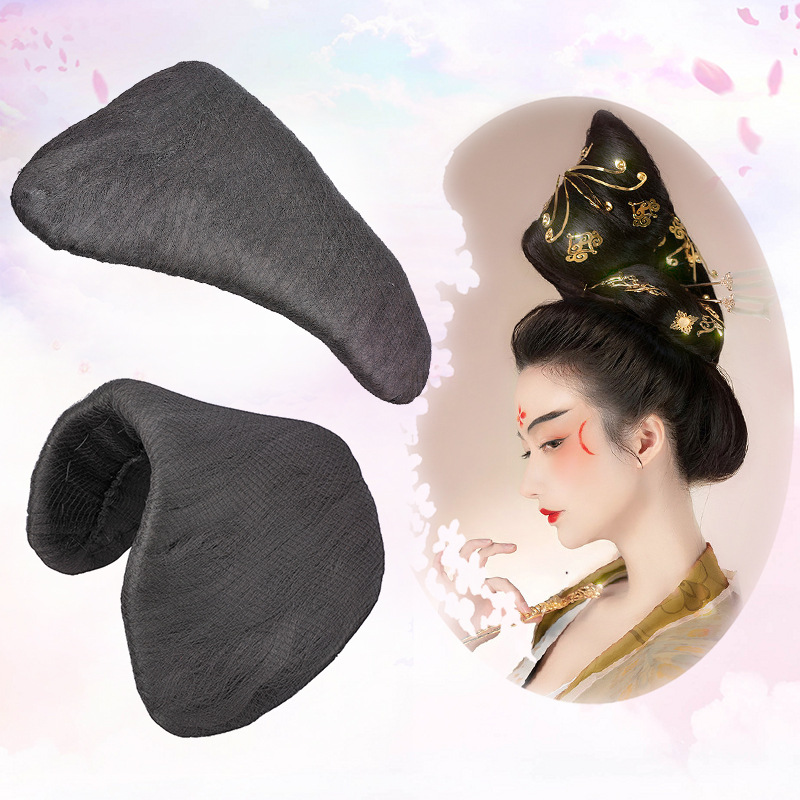 古装假发发髻唐风大小单刀半翻刀髻汉服唐魏晋宋明假发柯子裙造型