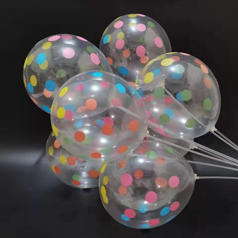 加厚透明彩点乳胶气球 婚庆装饰婚礼布置拱门生日派对布置气球