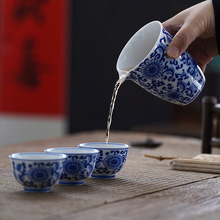 青花瓷公道杯陶瓷茶具配件大容量泡茶分茶器茶具高档茶海茶漏套装