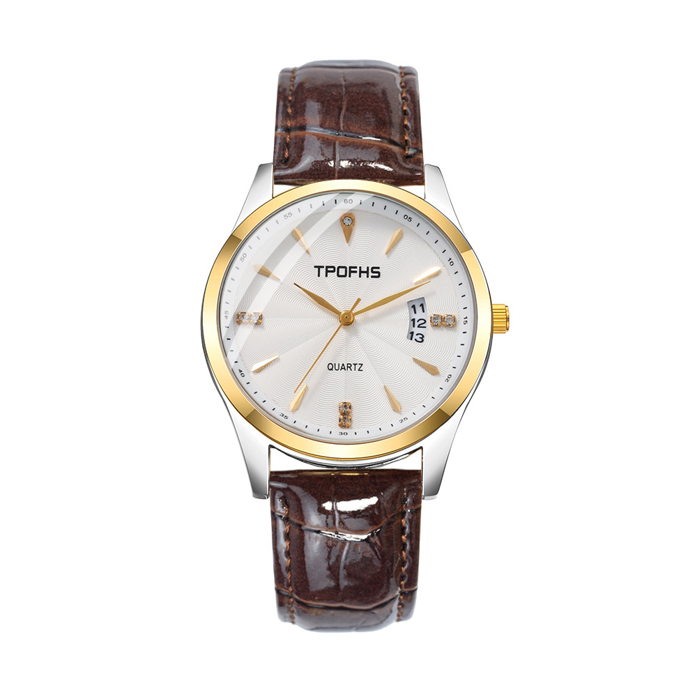 men‘s watch spot waterproof calendar belt factory direct sales wholesale diamond corrugated surface quartz watch men‘s watch