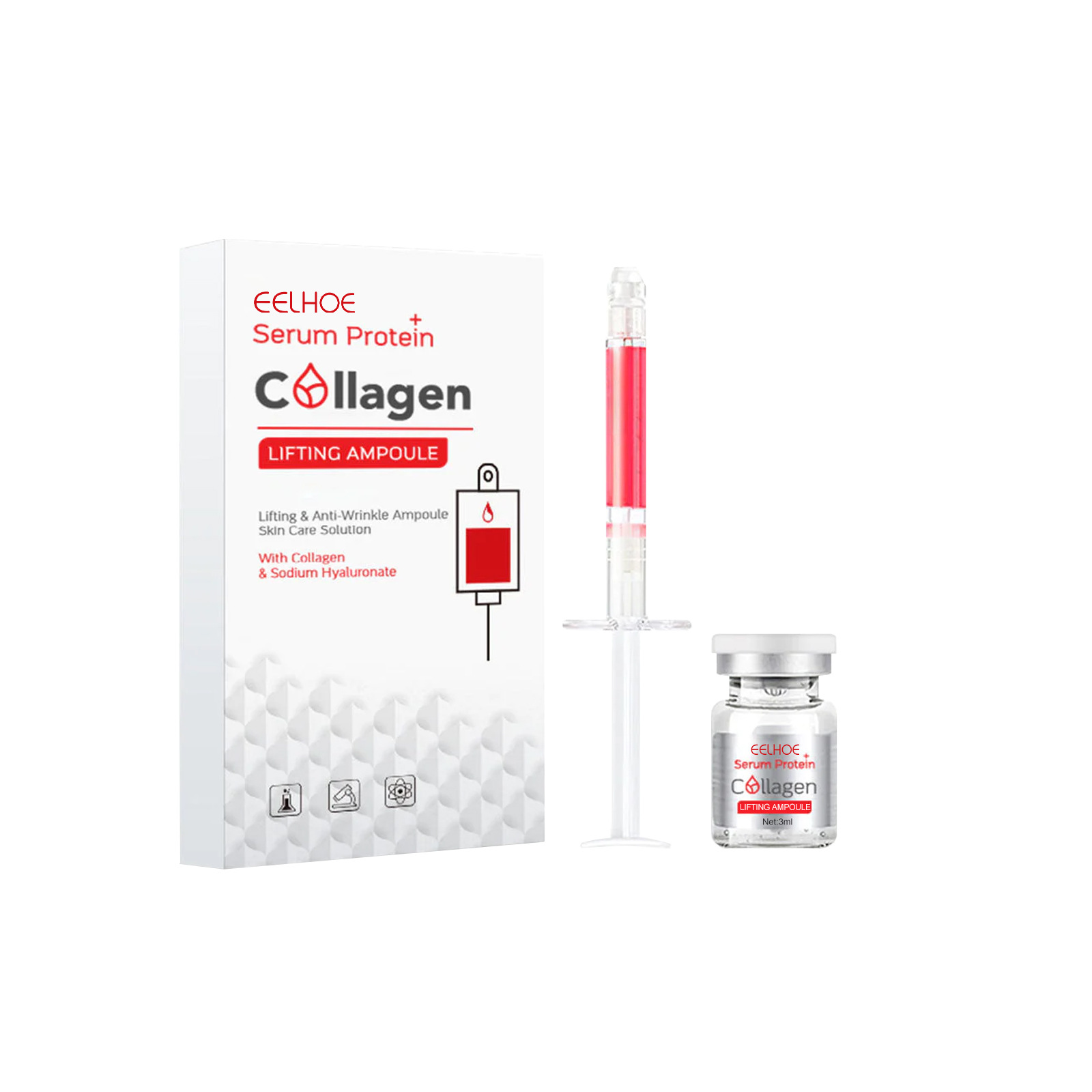 Eelhoe Collagen Lifting Ampoule Brightening Skin Color Hydrating Fading Wrinkle Facial Skin