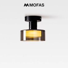 MOFAS意式极简北欧现代玻璃过道走廊衣帽间阳台氛围玄关led吸顶灯