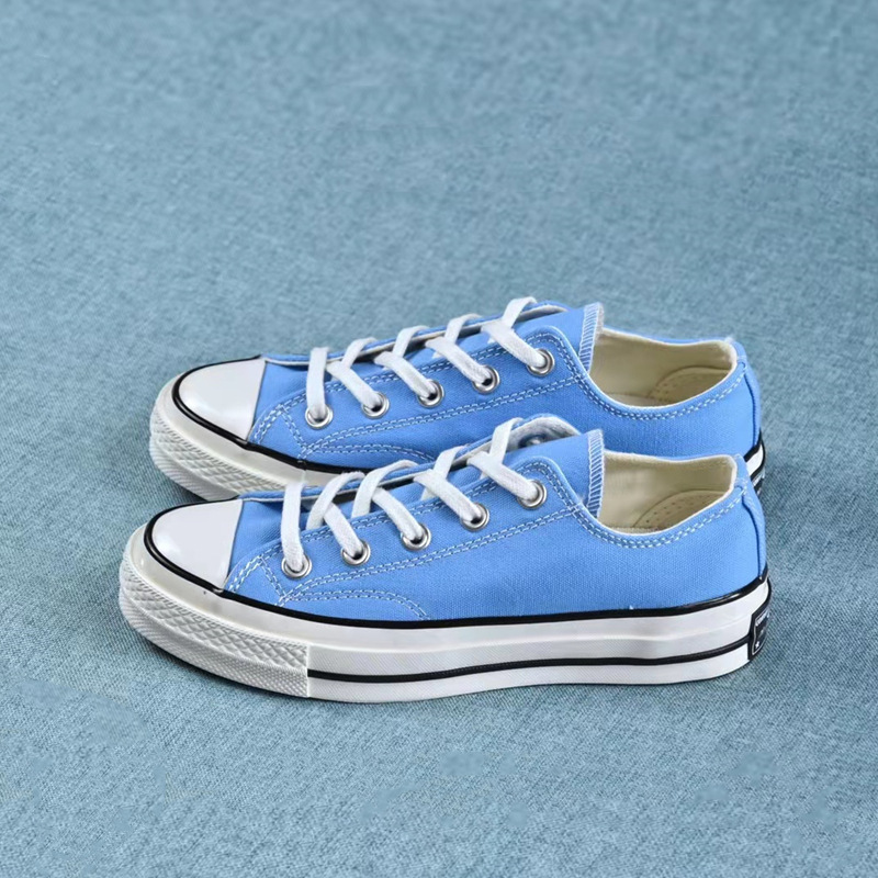 工厂直销 1970s帆布鞋新款神仙配色天蓝色高低帮男女休闲板鞋学生
