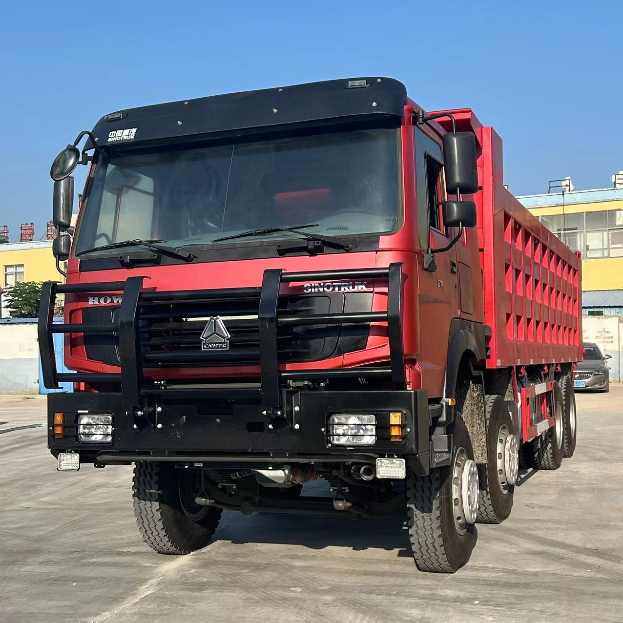 出口二手豪沃howo翻斗自卸车 前四后八轮货车自卸土方工程渣土车