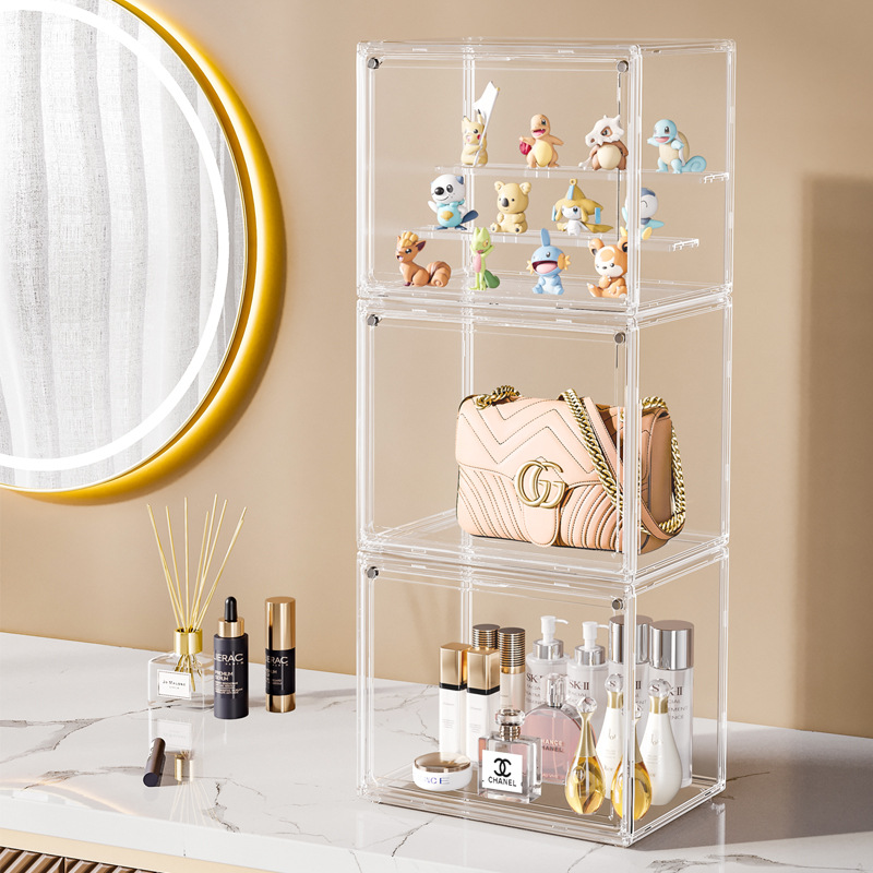 Bag Storage Fantastic Household Entrance Bag Cabinet Display Dustproof Organizing Storage Rack Luxury Transparent Storage Box