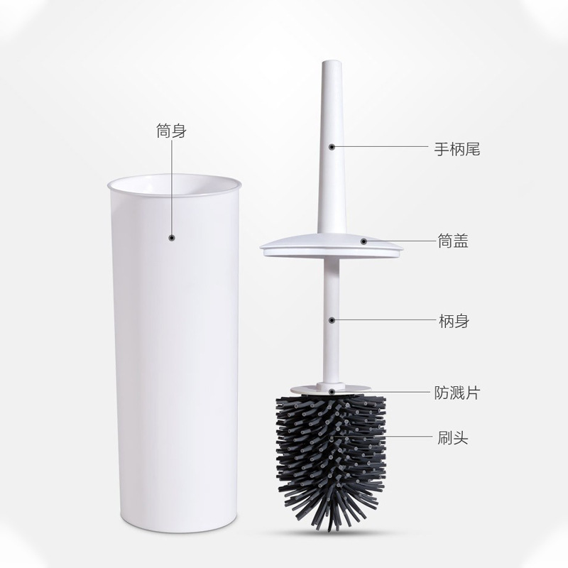 Long Handle Soft Bristles Silicone Toilet Brush