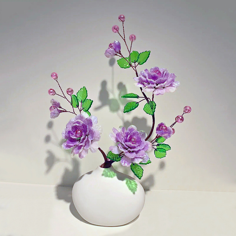 diy手工豆豆瓶素烧陶瓷花瓶材料包ins风插干花摆件批发抖音爆款