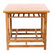 V1ZA烤火桌子家用折叠餐桌长方形楠竹烤火架正方形实木多功能电取
