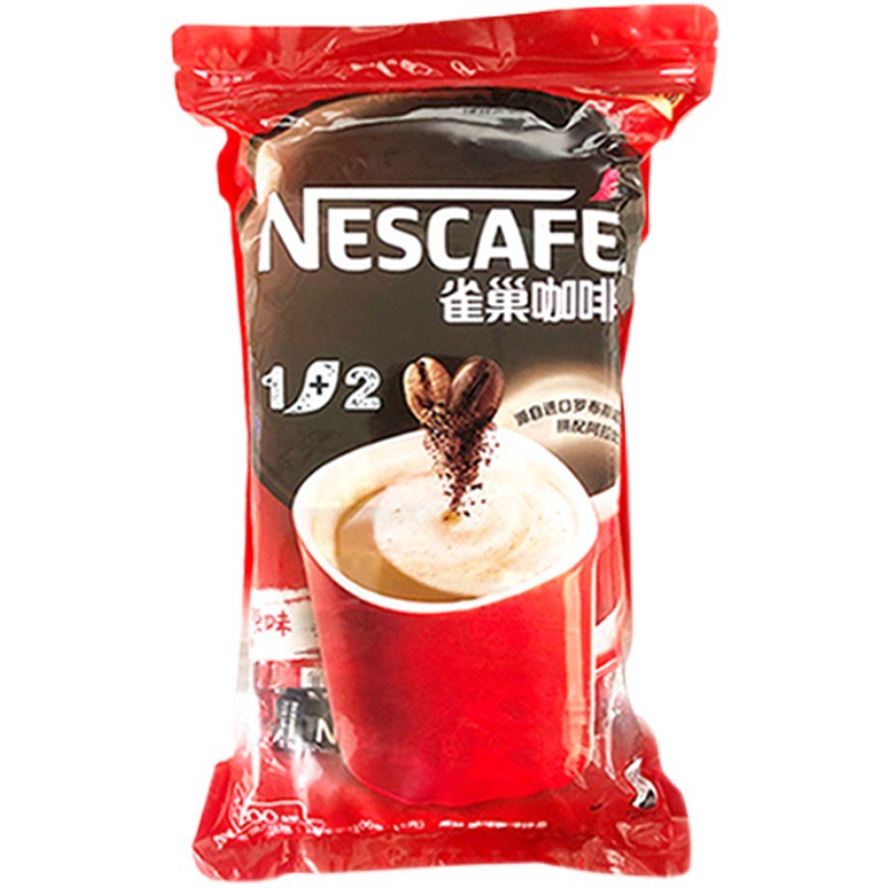 雀巢咖啡1 2醇香原味三合一速溶咖啡100条咖啡90条散装发货包装