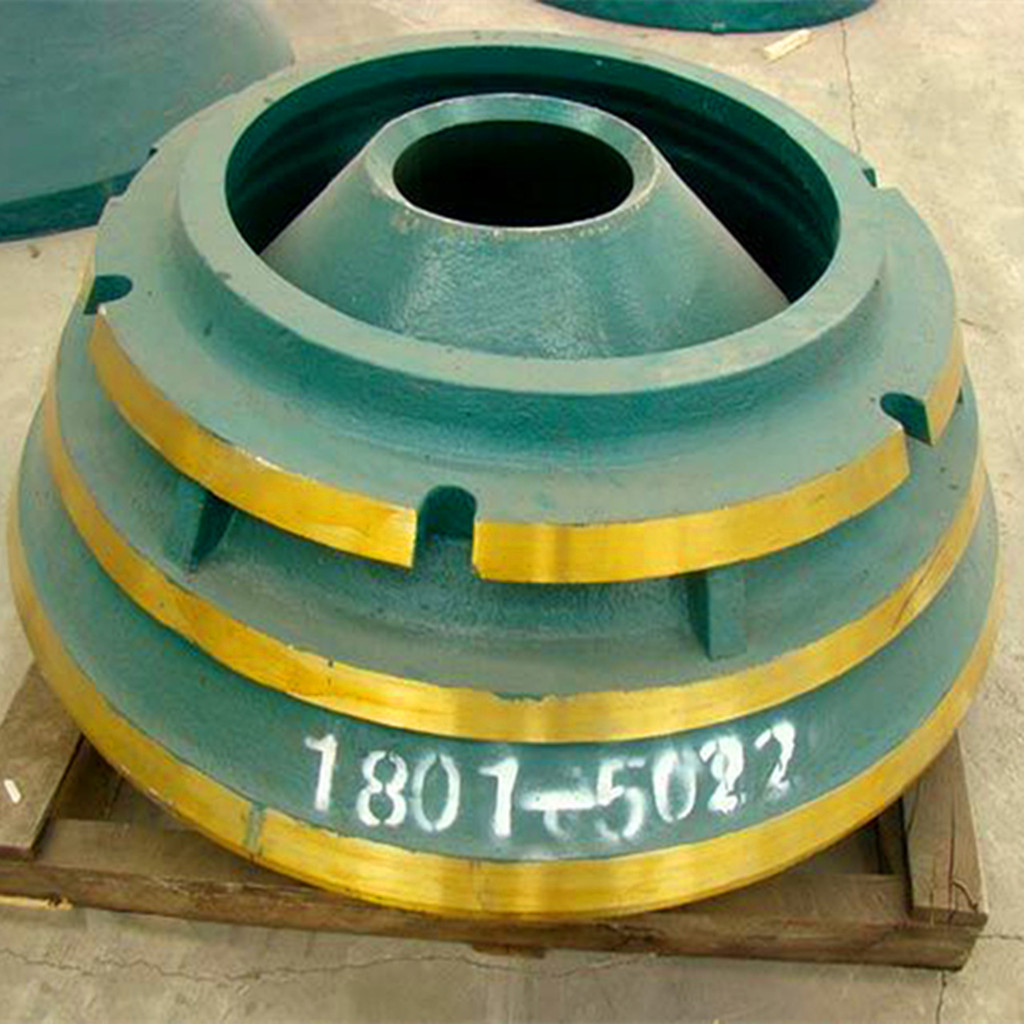 弹簧式圆锥破碎机配件 轧臼壁破碎壁 圆锥衬板 红苹果铸造