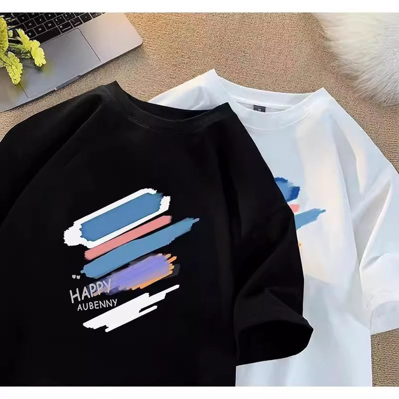 直播品质数据好300克重磅纯棉美式潮牌宽松短袖t恤男