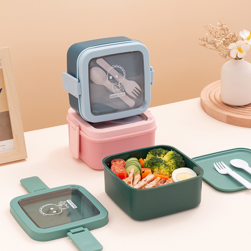 Children's Cute Lunch Box Primary School Student Microwaveable Heated Bento Box Cartoon Fruit Container Office Worker Fat-Reducing Lunch Box