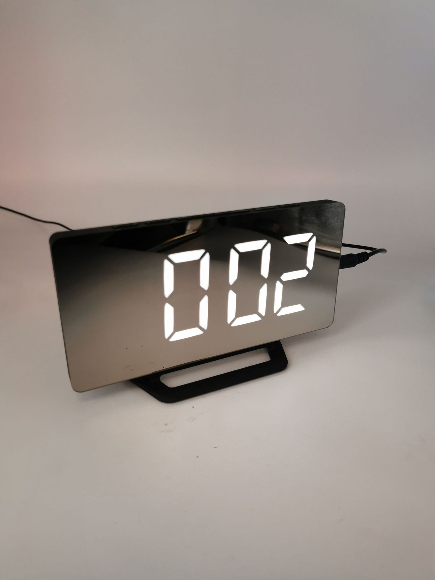 加工定制超薄镜面led电子钟多功能数字时钟带usb口闹钟