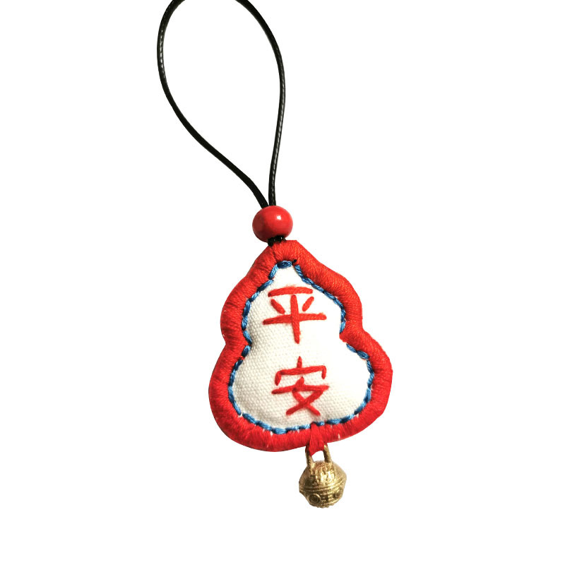 批发diy刺绣钥匙扣材料包简单平安福情侣香囊手工自绣葫芦车挂送