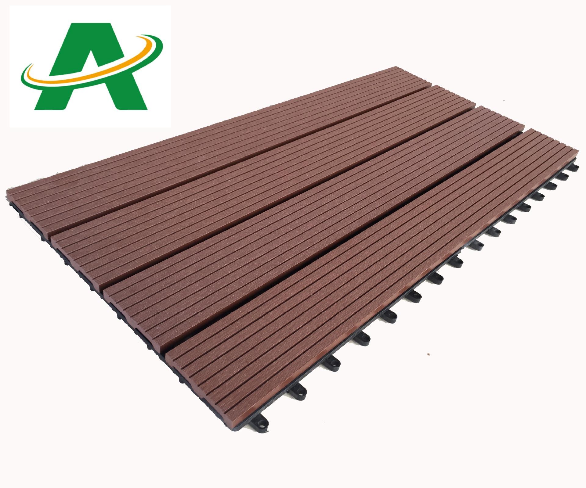 木塑地板diy拼接环保pe塑木室外户外防腐60防水阳台 庭院露台花园