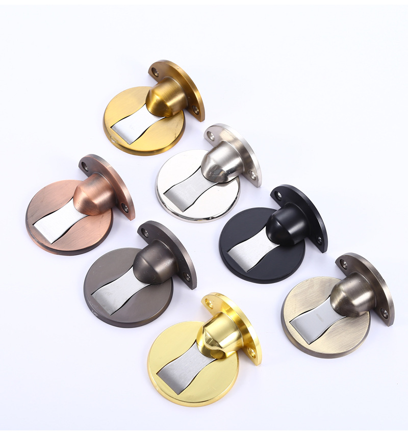 隐形强磁地吸不锈钢款电镀门吸房门静音防踢磁吸免打孔磁碰地板吸