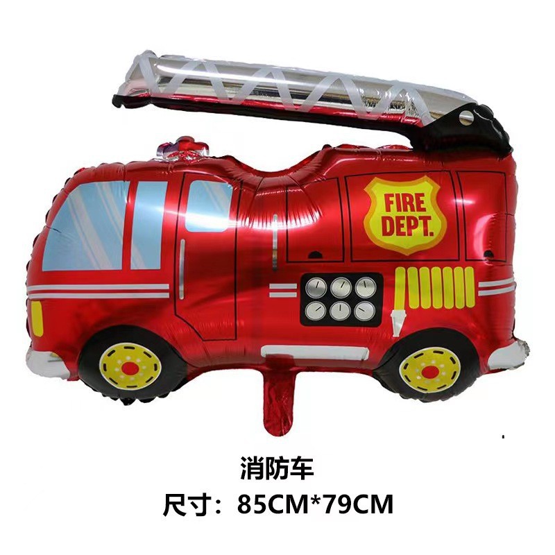 Factory Wholesale Large Vehicle Car Train Aluminum Balloon Children's Birthday Toy Party Aluminum Foil Balloon