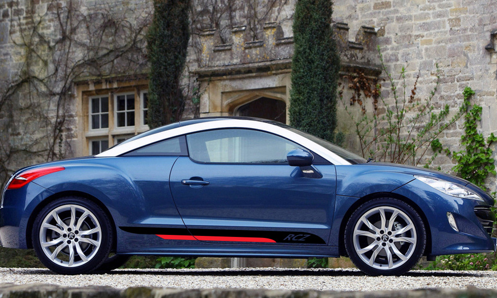 适用于标致rcz侧裙车贴改装个性拉花贴纸