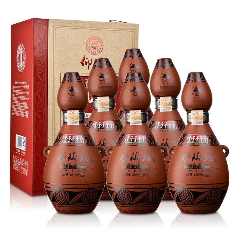 仰韶彩陶坊地利46度450ml(带酒头70度50ml)整箱6瓶原箱发货包邮