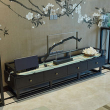 新中式实木电视柜明清古典禅意家用客厅影视柜储物柜整装实木地柜