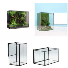 长方简约迷你创意玻璃花房diy创意透明多肉花盆苔藓微景观生态瓶