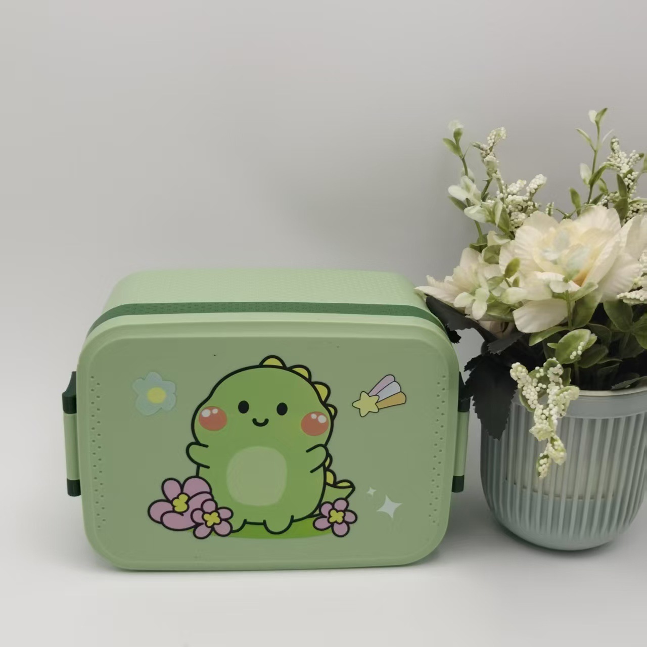小恐龙网红时尚卡通可爱儿童学生上班族便携方便便当盒午餐盒餐盒