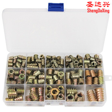 镀锌内六角螺母 230pcs盒装彩锌内六角外牙螺母m4-m6组合-阿里巴巴