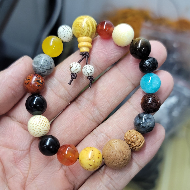 十八籽菩提 菩提子佛珠手链 18子菩提 手链饰品 菩提批发 图片_高清