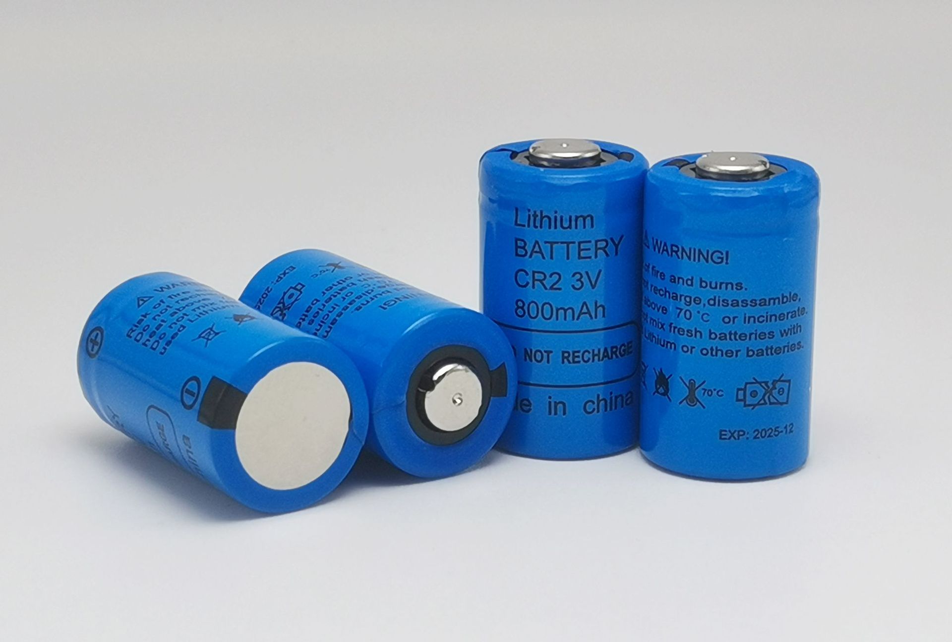 cr2锂电池3v 打印机拍立得测距仪cr2电池800mah蓝色 智能水表电池