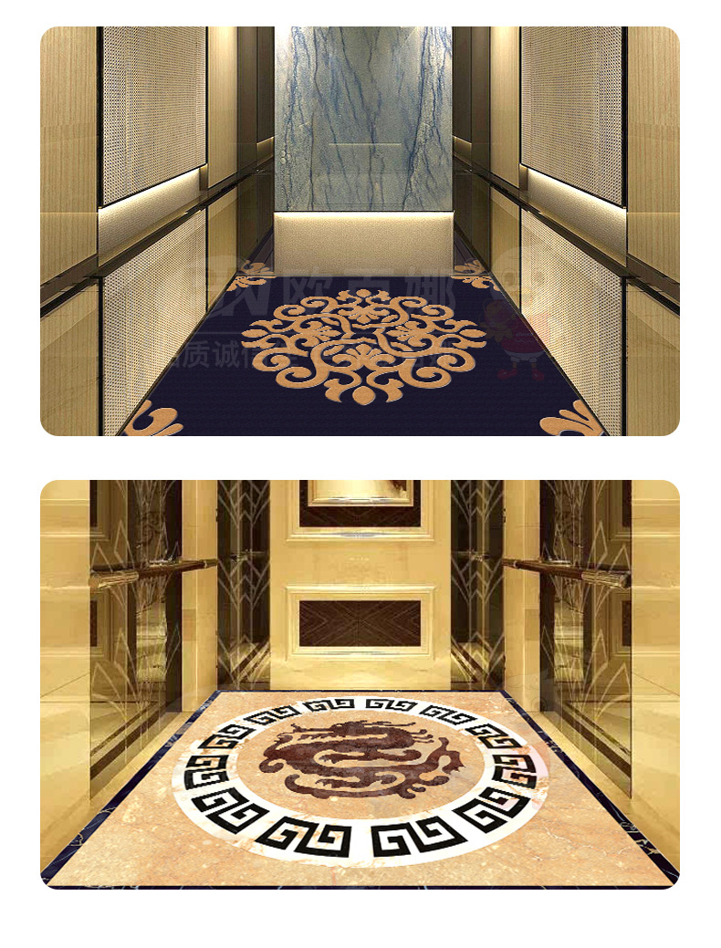欧百娜pvc电梯轿厢垫仿大理石纹加厚电梯垫酒店小区电梯地垫