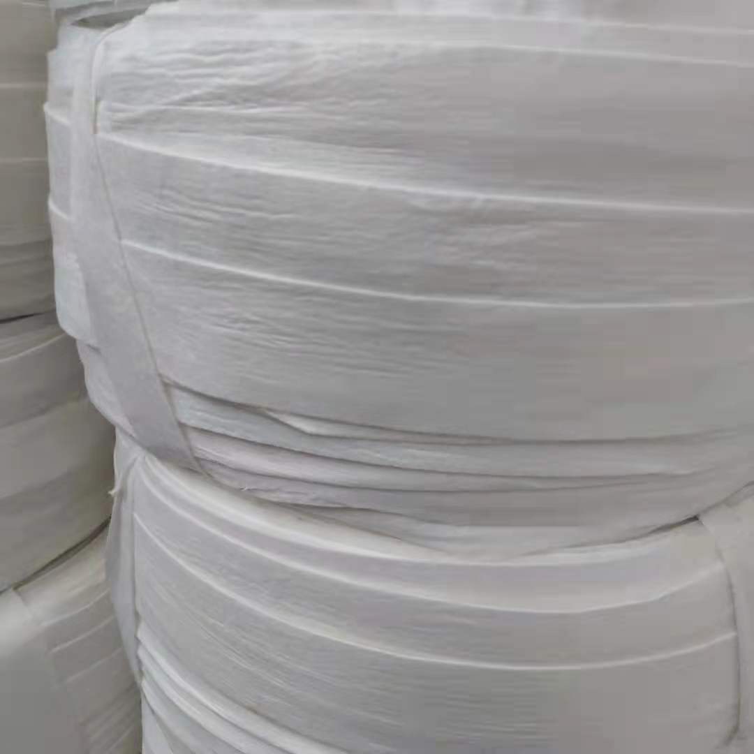 江苏供白色无纺布缠土球布条38cm规格可选缠树根绑扎带拉不断