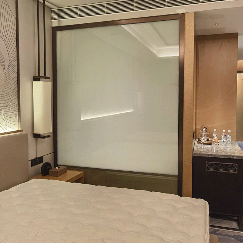 厂家直销调光玻璃雾化玻璃变色玻璃调光膜智能膜淋浴隔断一件起订