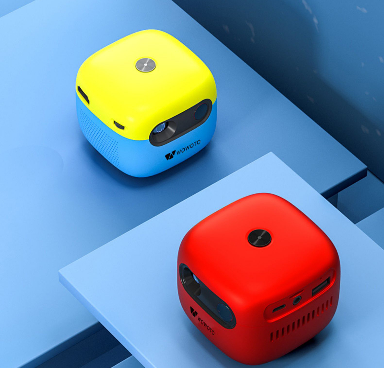 wowoto投影仪4g迷你高清卧室学生宿舍hdmi接口蓝牙wifi智能投屏机