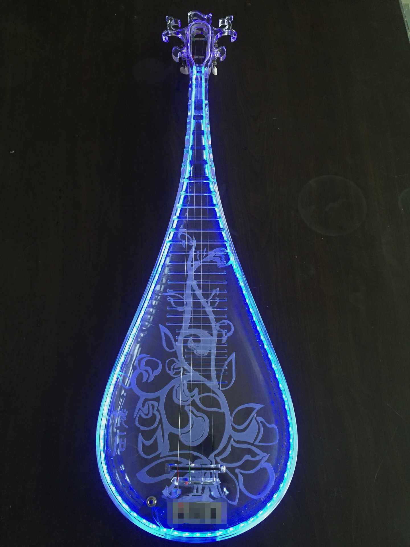 水晶透明电子电音乐器琵琶成人考教学