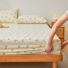 100%纯棉加厚老粗布全棉床笠三件套床罩床垫保护罩防尘床套纯棉A