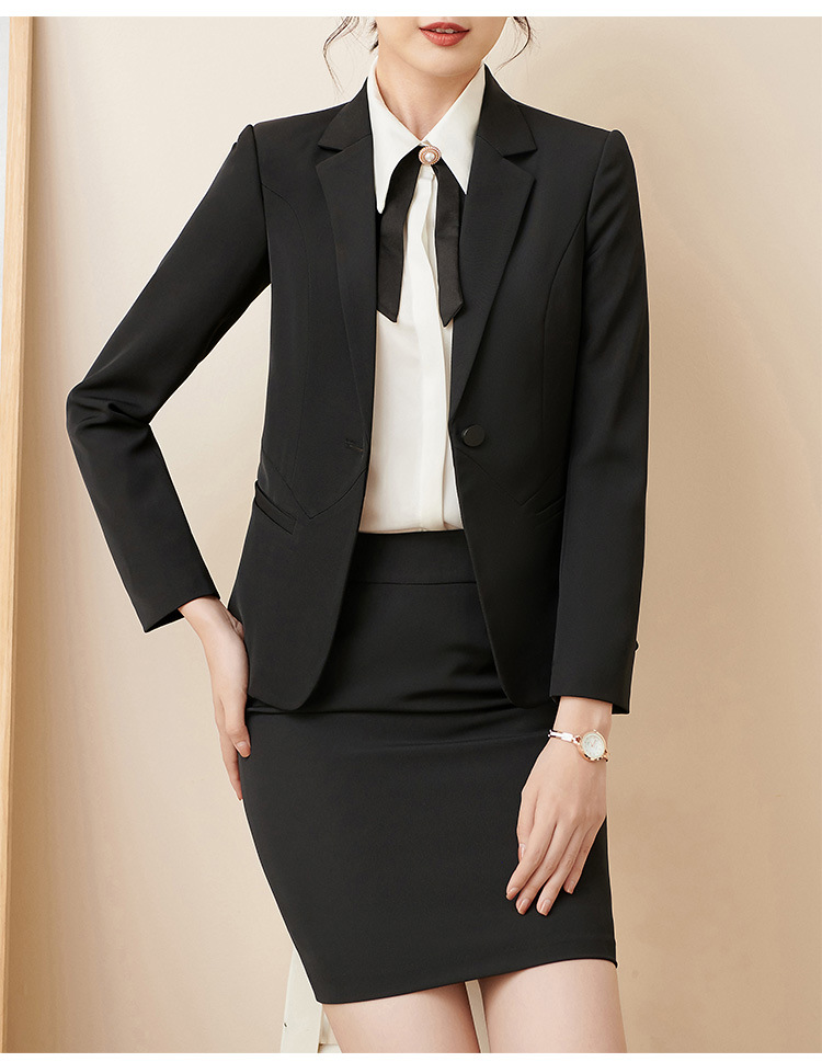 冬装新款职业装女装套装韩版小西装长袖西服正装办公室文员工作服