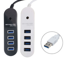 一拖四USB集线器 4口分线器1米线 电脑USB3.0扩展口 支持硬盘网卡