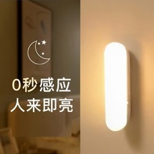 月影人体感应灯智能小夜灯LED声光控充电家用衣柜过道楼梯