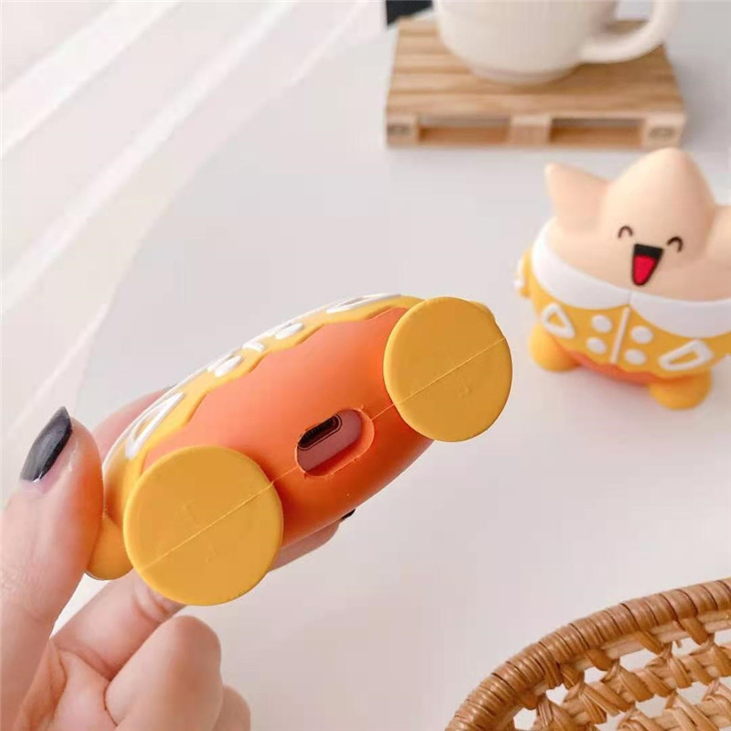 立体趣味站立黄衣蛋蛋卡通苹果airpods1/2蓝牙耳机保护套pro3适用