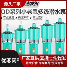 QD多级潜水泵家用220V井水高扬程高压抽水泵农用2寸三叶轮1.5KW