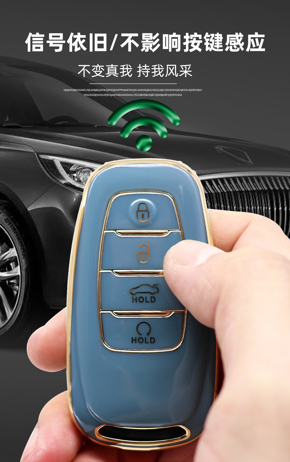 适用于一汽红旗h5汽车钥匙套ehs9高档壳h9时尚2022款21扣包壳男女