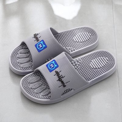 男拖鞋夏季新款足底按摩凉拖鞋居家户外浴室洗澡防滑女款凉拖鞋 图片