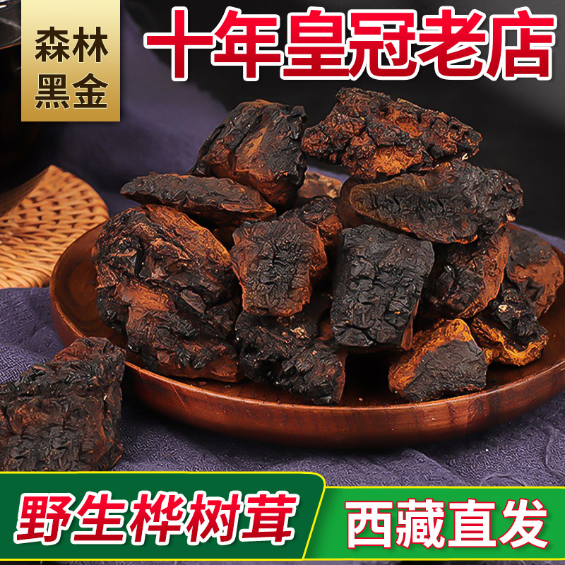 桦树茸野外生长正品桦褐孔菌500g黑金颗粒白桦-阿里巴巴