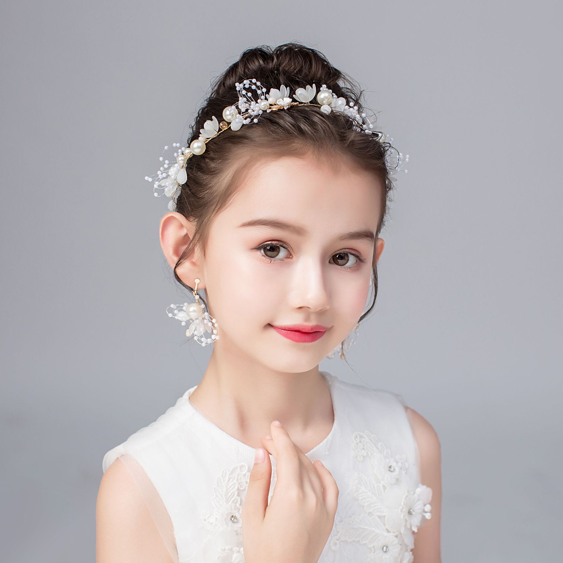 儿童头饰森系花环超仙皇冠发箍公主花童头花生日女孩演出走秀配饰