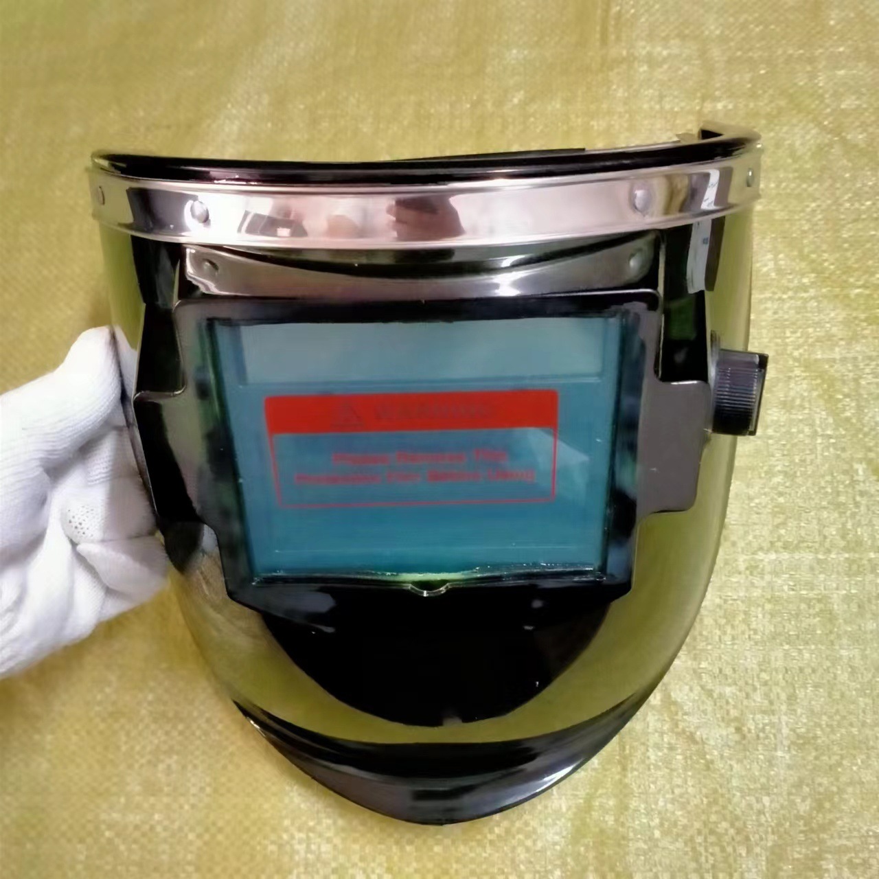 配安全帽电焊面罩自动变光面屏焊工面罩旋钮可调节光暗-阿里巴巴